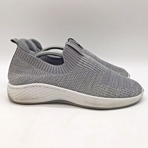 Tommy Bahama Knit Slip On Sneakers Women's 8 Light Gray Pull On Jogger Loafers